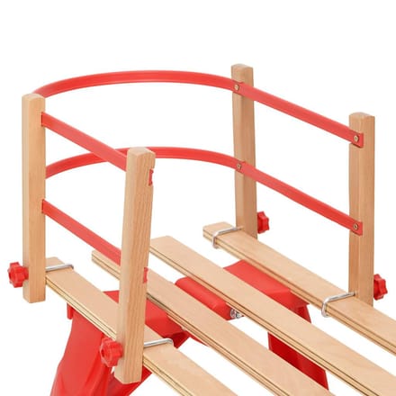 vidaXL - Rugleuning - voor - slee - multiplex - rood