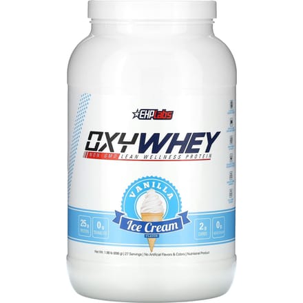 EHPlabs, OxyWhey, Wellness Protein, Vanille-ijs, 1,98 lb (896 g)