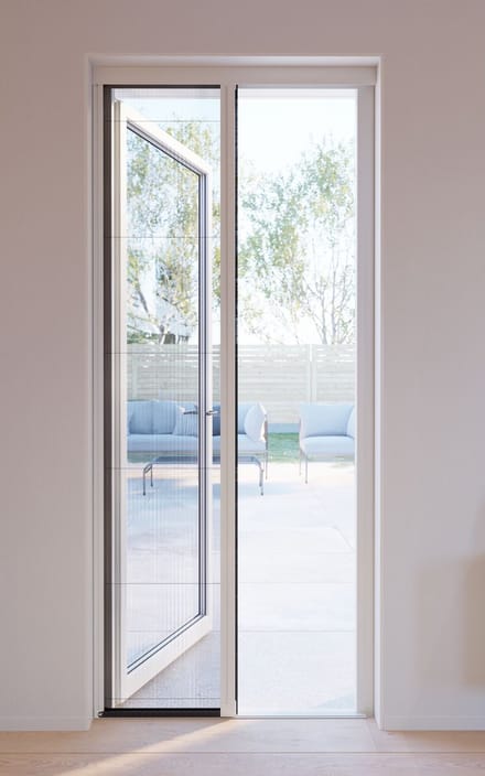 Bruynzeel plissévliegendeur - plisséhordeur S900 E 96x206-209 cm wit
