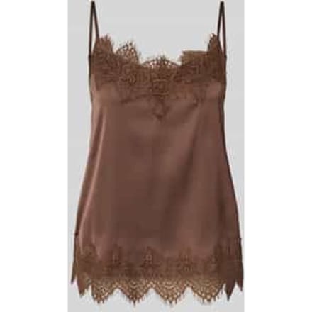 Regular fit pyjamabovendeel met kant