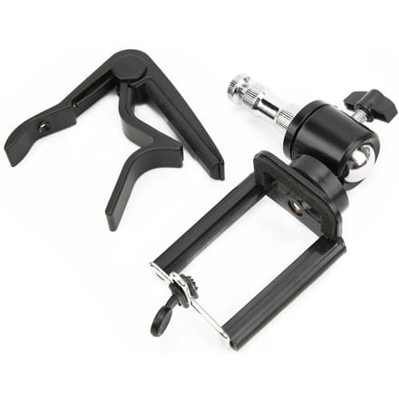 Support de téléphone Capodastre de guitare Support de manche réglable Léger Portable Accessoires pour instruments black