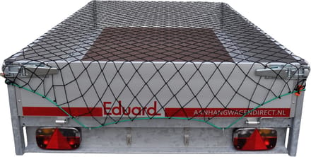 Elastisch aanhangernet - zwart - 1-2 x 2-3 meter - rekbaar maasnet - inclusief elastiek rondom - UV bestendig