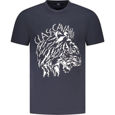 Cavalli Class Blauwe Katoenen T-shirt voor Heren