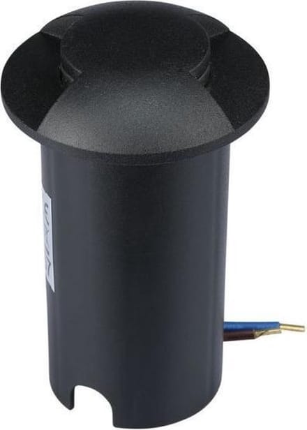 Grondspot 2 kanten - zwarte uitvoering - 12 Volt tuin verlichting - warm wit - IP67