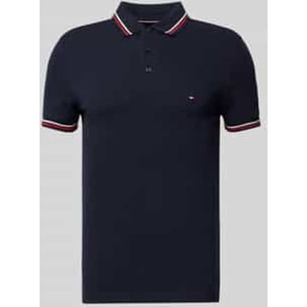 Slim fit poloshirt met logostitching