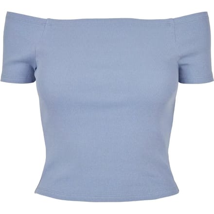 Urban Classics - Rib Off shoulder top - 5XL - Blauw