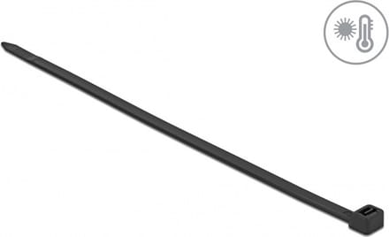 Kabelbind warmtebestendig l 380 x w 7,6 mm zwart 50 stuks