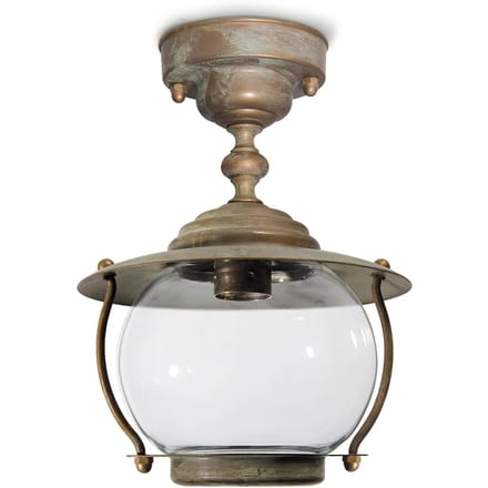 Moretti Luce Olivia buiten plafondlamp, IP44, messing, glas