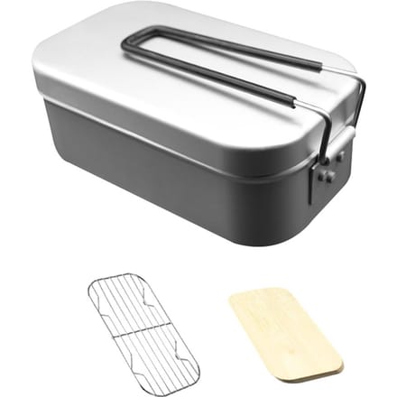 Draagbare aluminiumlegering lunchbox buiten kamperen picknick reizen voedsel opslag containers hittebestendig Set B