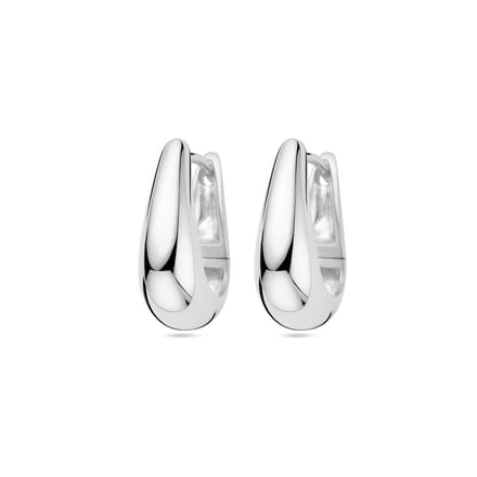 Zilver Gerhodineerd Klapoorringen 1338316