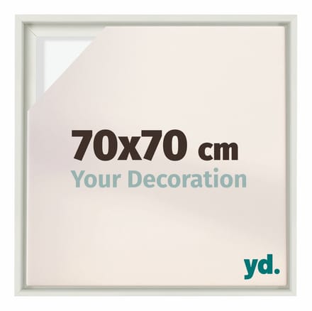 yd, Baklijst 70x70 cm Wit Mat - Lijst voor Canvasdoek - MDF Lyon