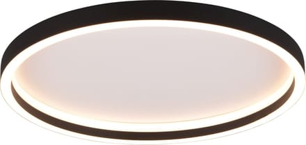 REALITY ROTONDA - Plafondlamp - Zwart mat - incl. 1x SMD 20 W - Schemersensor