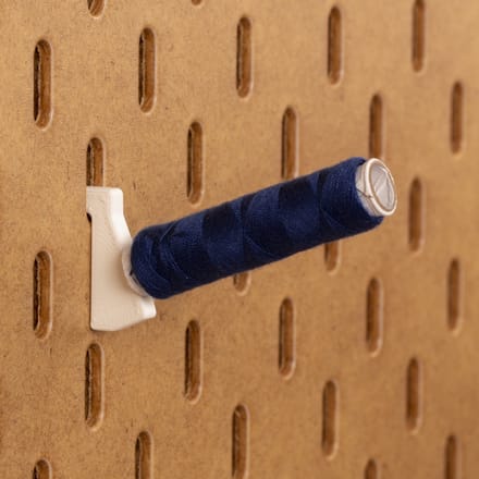 6-pack Spoelhouder 200m - Short - Wit - Printboard - Past op Ikea Skadis pegboards