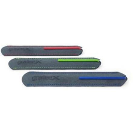 Pininfarina grafeex etui voor balpen, kleur grijs met zwarte stiksel