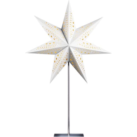 STERNTALER papieren ster, wit, 7 punten, Ø 45 cm, hoogte 70 cm