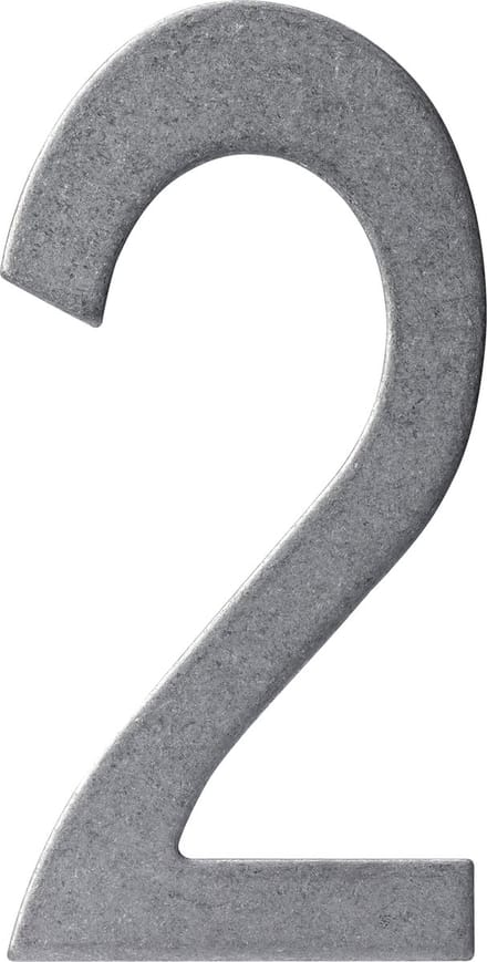 Intersteel Huisnummer 2 150mm rvs getrommeld