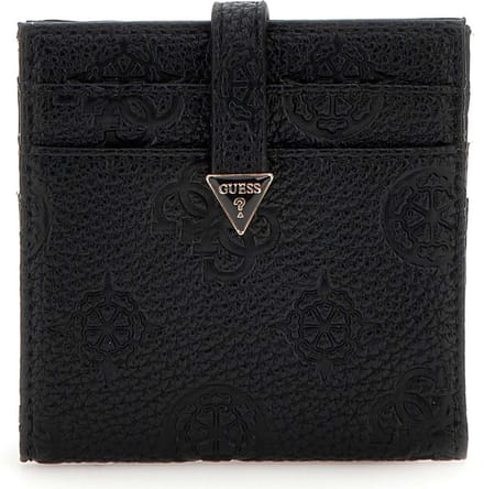 GUESS Kaarthoes Cresidia Tab Card Case Black Zwart