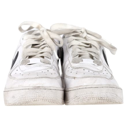 Nike Air Force 1 Low-Top Sneakers in Witte Lederen uitvoering