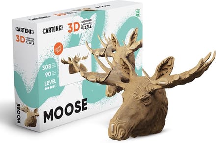 CARTONIC- Moose- 3D puzzel- Speelgoed - DIY- Creatief - Karton - Voor kinderen en volwassenen