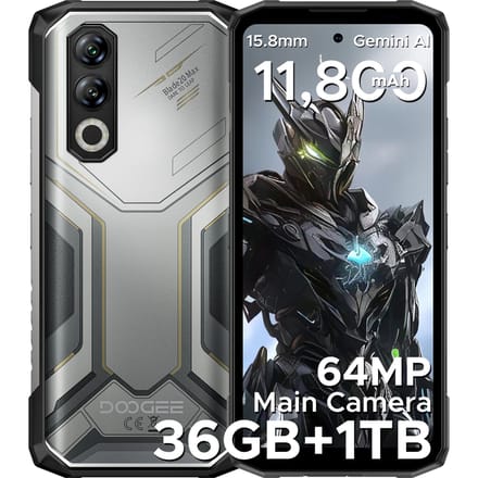 DOOGEE Blade20 Max Robuuste Telefoon 36GB (12GB + 24GB) RAM 1TB ROM 6,6'' Scherm 11800mAh Batterij 64MP AI Camera Android 15 Smartphone