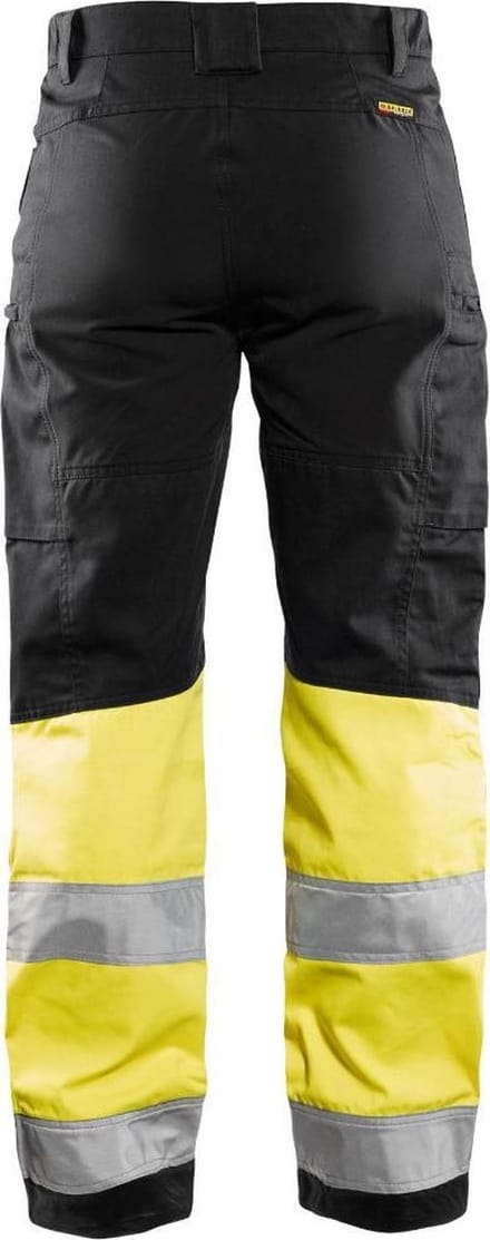 Blaklader Dames werkbroek High Vis met stretch 7161-1811 - Zwart/High Vis Geel - C40