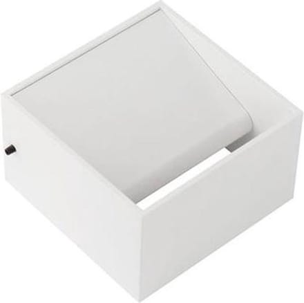 LED Wandlamp - Wandverlichting - 8W - Natuurlijk Wit 4200K - Mat Wit Aluminium - Vierkant