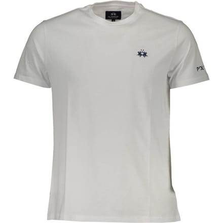 La Martina Witte Katoenen Heren T-Shirt