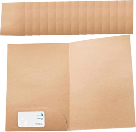 Documentenmap met Pocket - Set van 15 Kraft Papier Presentatiemappen voor Organisatie en Bescherming