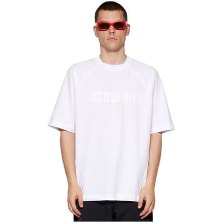 T-shirt Korte Mouw Jacquemus LE T-SHIRT LE TYPO WHITE
