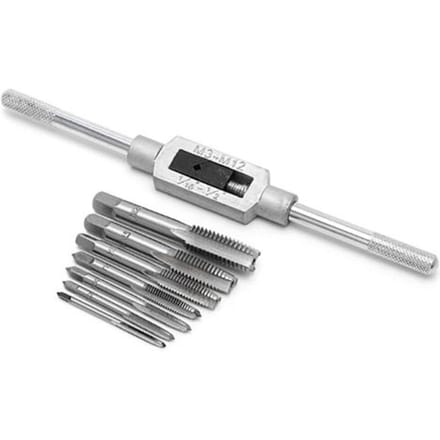 8 stuks draad metrische machine handschroefdraad plug taps set M3 M4 M5 M6 M8 M10 M12 met 1 stuks gray