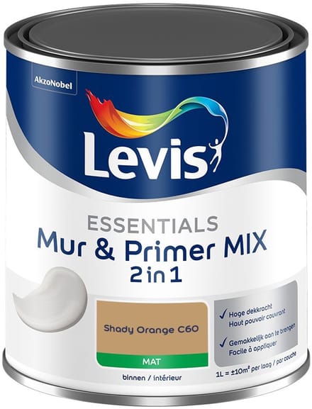 Levis - Essentials Mur & Primer Mix - Shady Orange C60 - Mengverf - 1 L