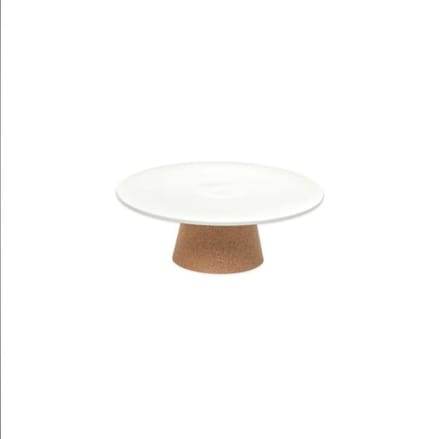 Amorim Cork -  Rendezvous Taartplateau - Kurk/Keramiek - Ø20 cm - Wit
