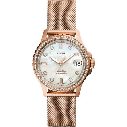 Fossil FB-01 ES4999 Horloge - Staal - Rosékleurig - Ø 36 mm