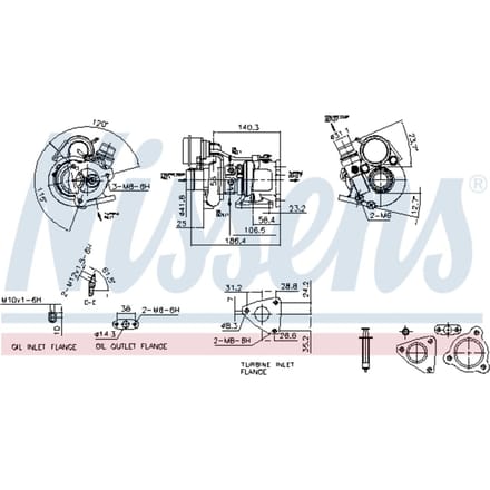 Supercharger, drukvulling NISSENS 93141