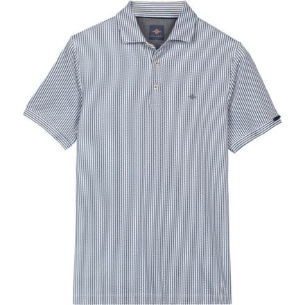 Baileys Polo Allover Seersucker Look Stripe Pattern Delft Blue / male