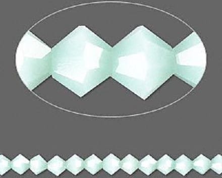 Swarovski Elements, 48 stuks Xilion Bicone kralen (5328), 4mm, mint alabaster