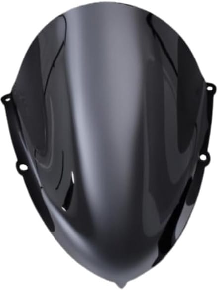 Dubbel Bol Verhoogd Windscherm Motorfiets Polycarbonaat Zwart