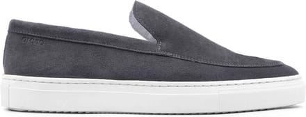 Omnio malton plain loafers heren grijs suède