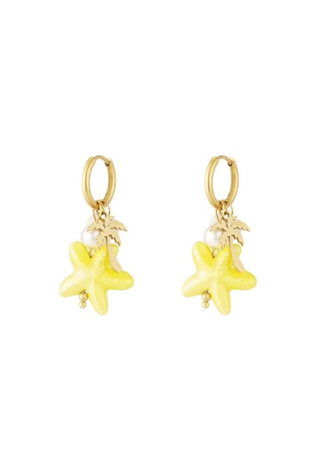 Palms oorbellen Yellow