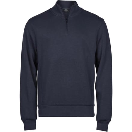 Tee Jays - Ribbed Interlock Half Zip - Navy - M
