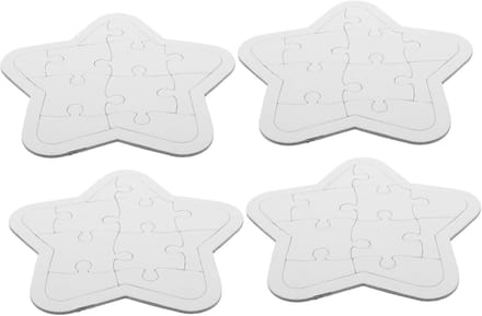 Lege Puzzel Vellen - DIY Knutselpuzzels - Creatief Tekenen - Stimuleert Hand-oog - 17.5x17.5CM - Wit