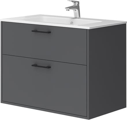 Vicco Badkamermeubelset Lanco, Antraciet, 80 x 60 cm 2-delig