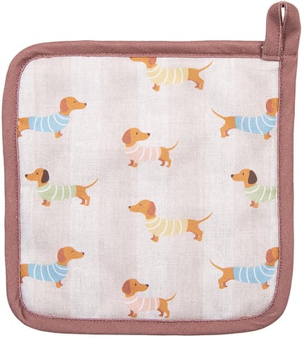 Clayre & Eef Pannenlap 20x20 cm Beige Katoen