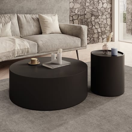 Meubella - Mesa - Salontafel set van 2 - Zwart