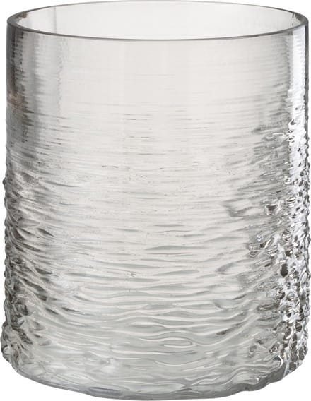 J-Line windlicht Zee - glas - grijs - small