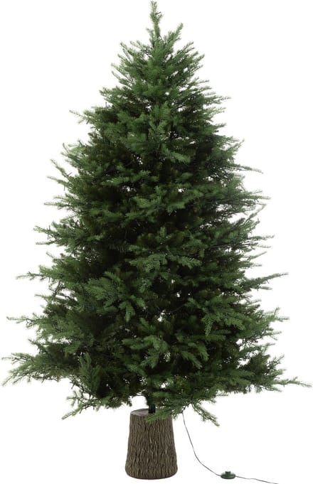 J-Line decoratie Kerstboom - kunststof - groen - LED lichtjes