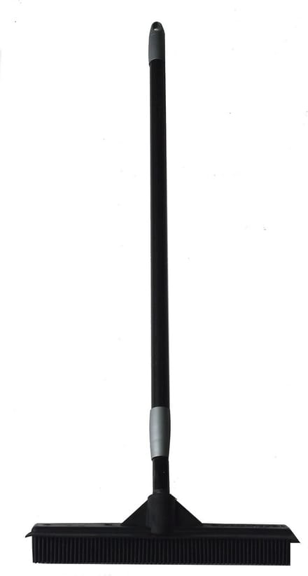 Rubberen bezem en kappersborstel van 100% natuurlijk rubber met instelbare telescoopsteel (83-150 cm)