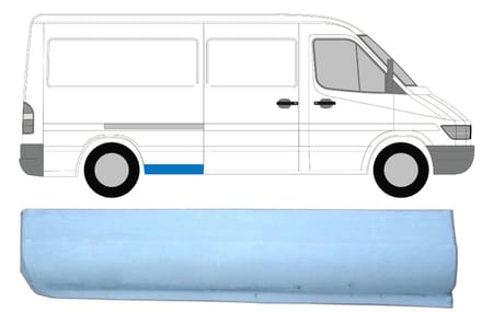 Reparatiepaneel achterspatbord voor Mercedes Sprinter 1995-2006 / Rechts