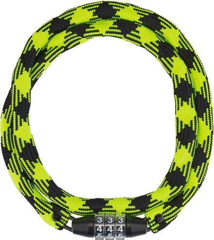 Rfr CHAIN COMBINATION LOCK JR. - kettingslot met cijfercombinatie - neon geel/zwart