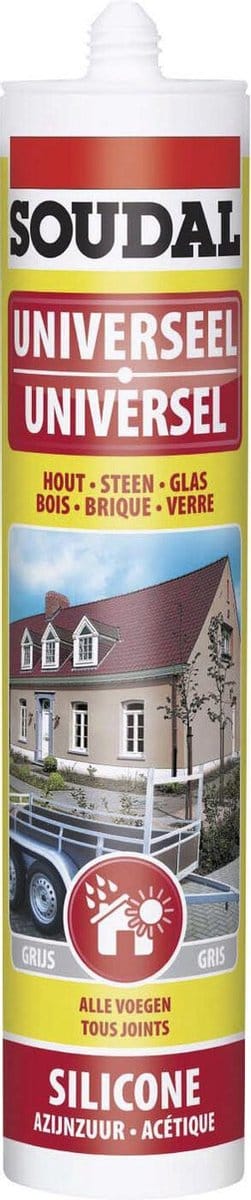 Soudal Universele Siliconenkit 0,3l Grijs